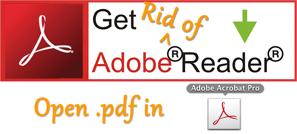 How to get rid of Adobe Reader and open .pdfs in Adobe Acrobat Pro by default