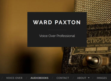Screenshot of Ward Paxton's wordpress.com site has his name and a microphone
