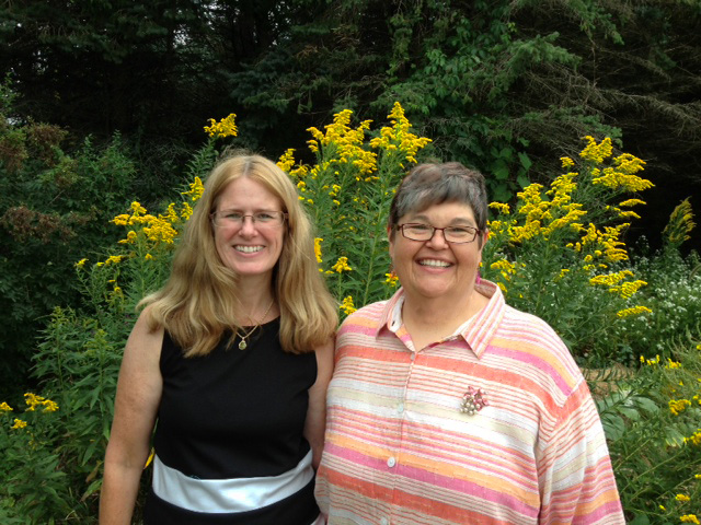 Vet Katie Hilst with Web Designer Deb Vandenbroucke at one of the many events Katie speaks at