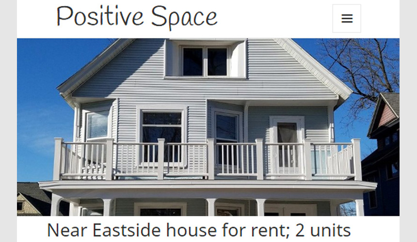 Website screenshot - rental property