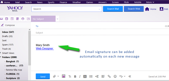 How To Add Or Update Email Signature Yahoo